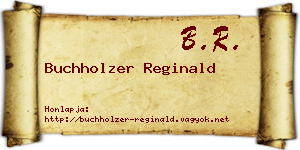 Buchholzer Reginald névjegykártya